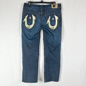 Vtg True Religion World Tour‎ Style Jeans Womens 30 Dark Painted Horseshoe USA